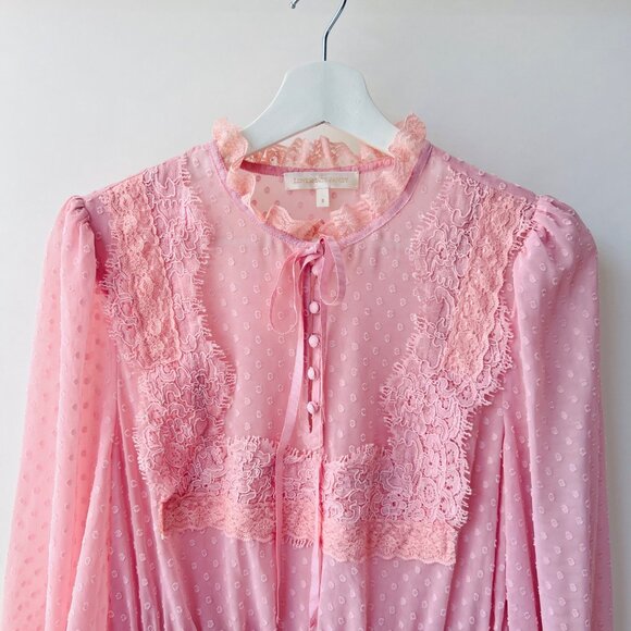 ❤️ Love Shack fancy Amber dress in Eros sheer pink, Size S - Picture 6 of 12